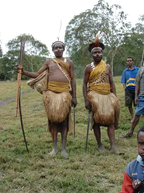 Two men in traditional dress